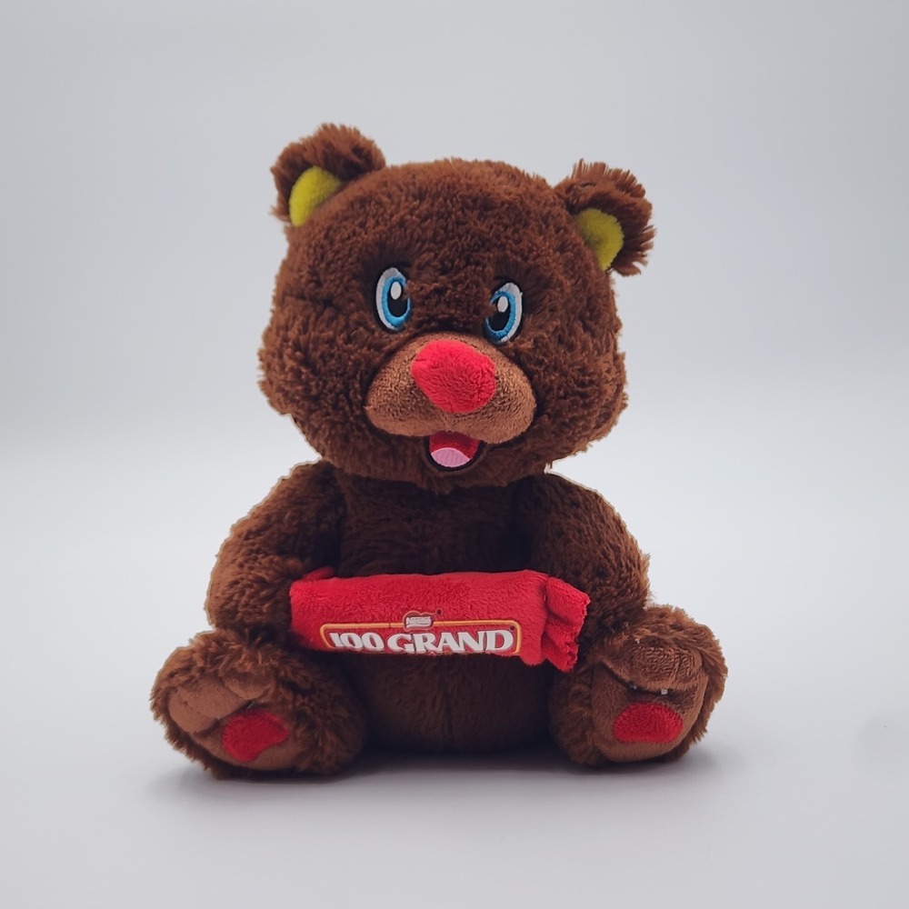 Kellytoy Nestle 100 Grand Brown Bear Plush 10" Stuffed Animal Candy Bar 2017